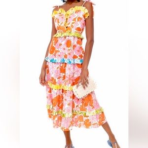 CeliaB Dalia Dress Floral Ruffle Midi